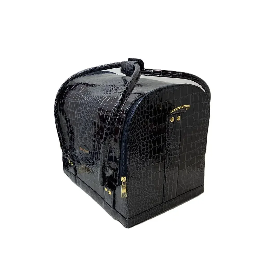 SeneGence Luxury Tiered Faux Croc Vegan Leather Travel Cosmetic Case